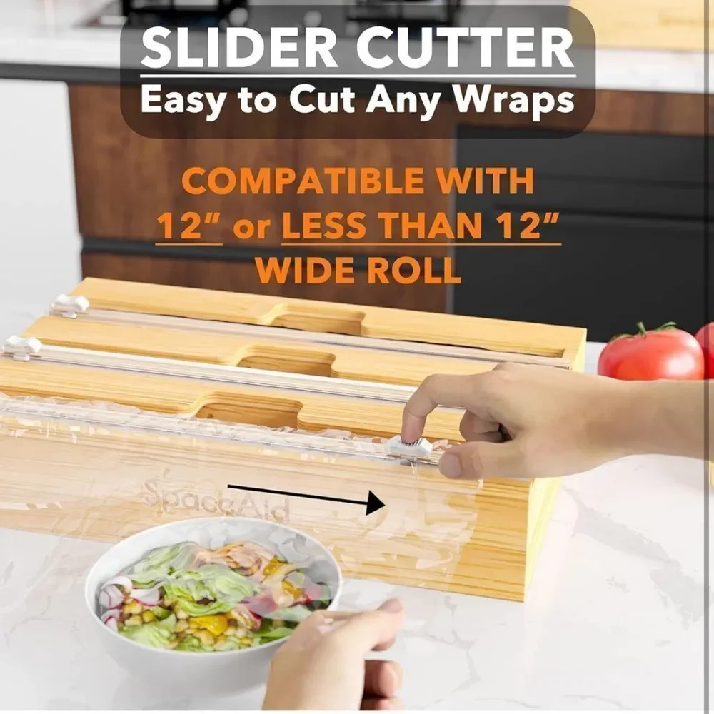 SpaceAid WrapNeat 3 in 1‎ Wrap Organizer with Cutter